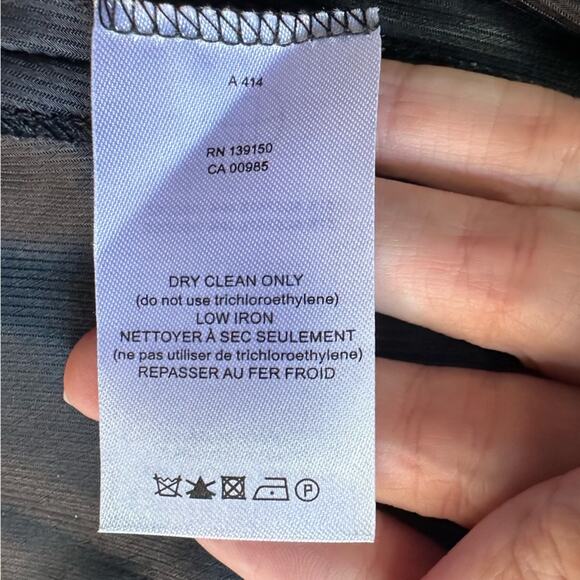 The Row Ydara Satin Blouse size US 2 Glossy Black Wrapped Neckline - Picture 10 of 14